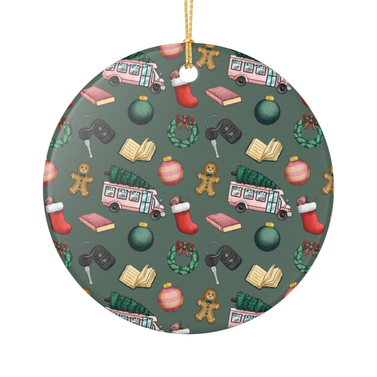 Bookmobile Doodle Ornament
