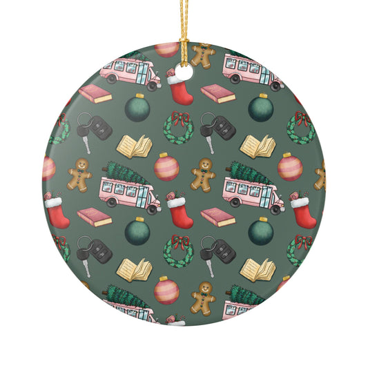 Bookmobile Doodle Ornament