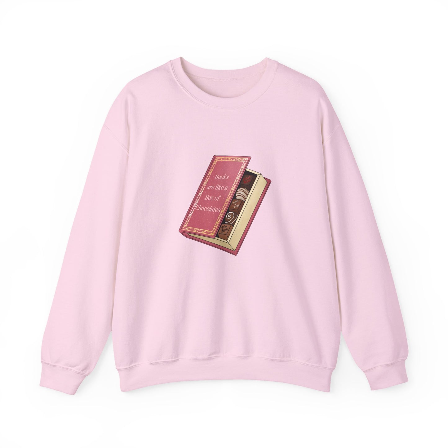 Books are like a box of chocolates Crewneck Sweatshirt