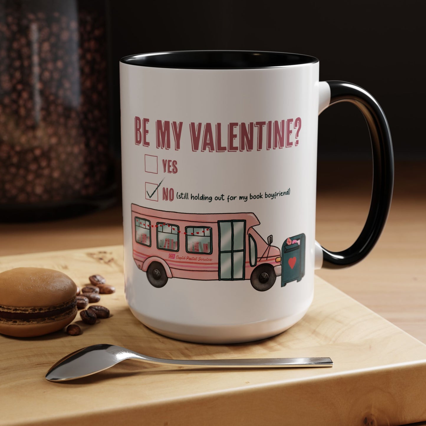 Be my Valentine Pink Bus Coffee Mug