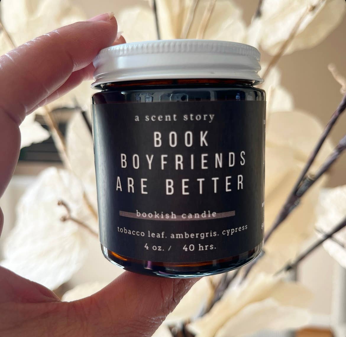 A Scent Story Candle Co - Book Boyfriends Are Better -  Bookish Candle | Book Themed