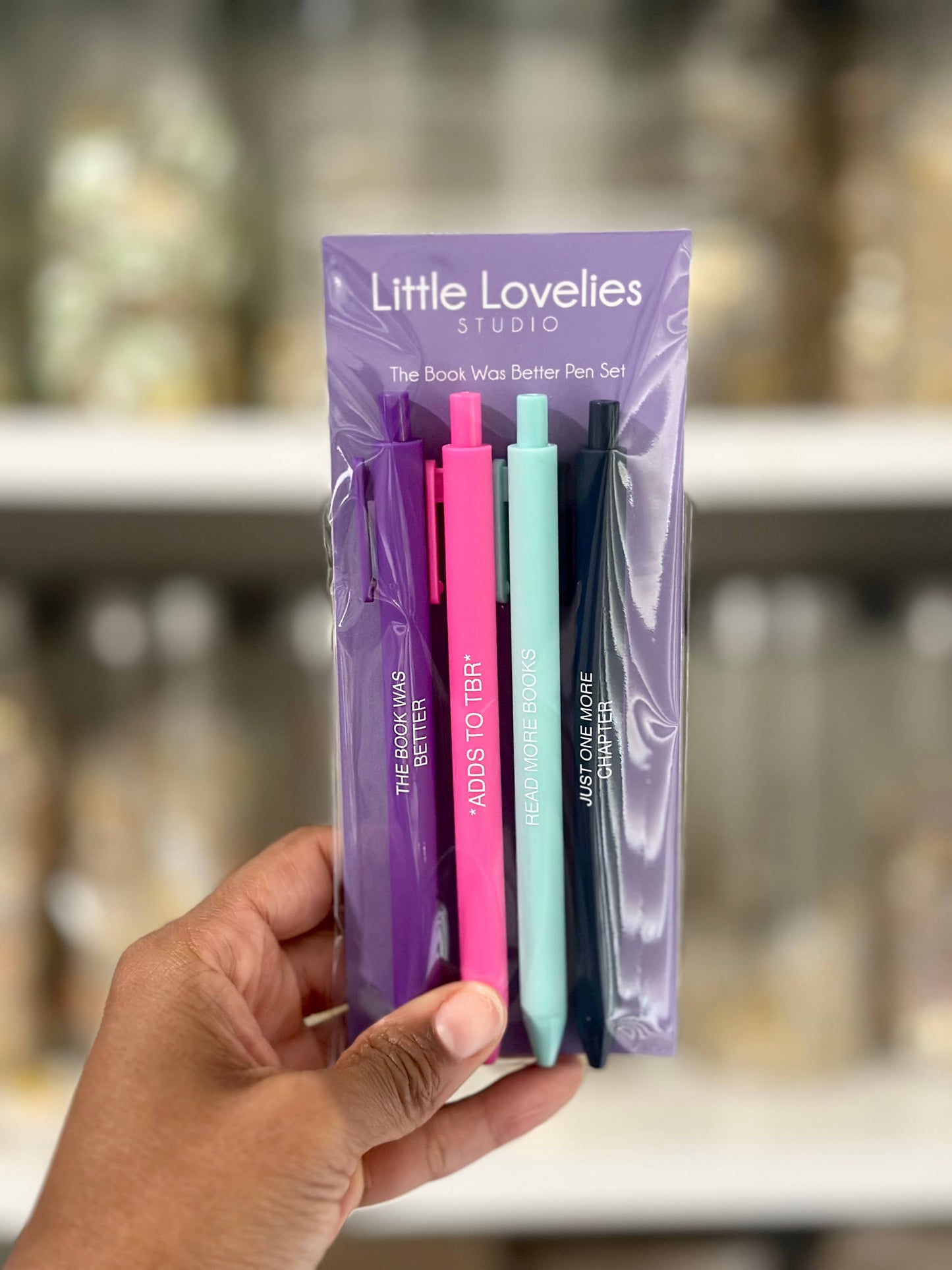 Little Lovelies Studio - The Book Was Better Pen Set | Funny Bookish Gift