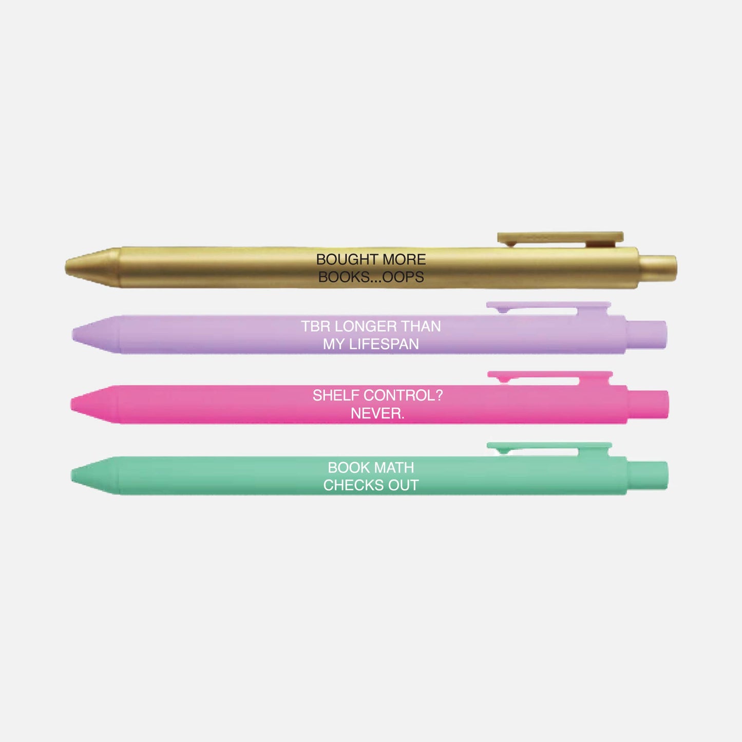 Little Lovelies Studio - Reader Problems Pen Set – Funny Book Lover Gift