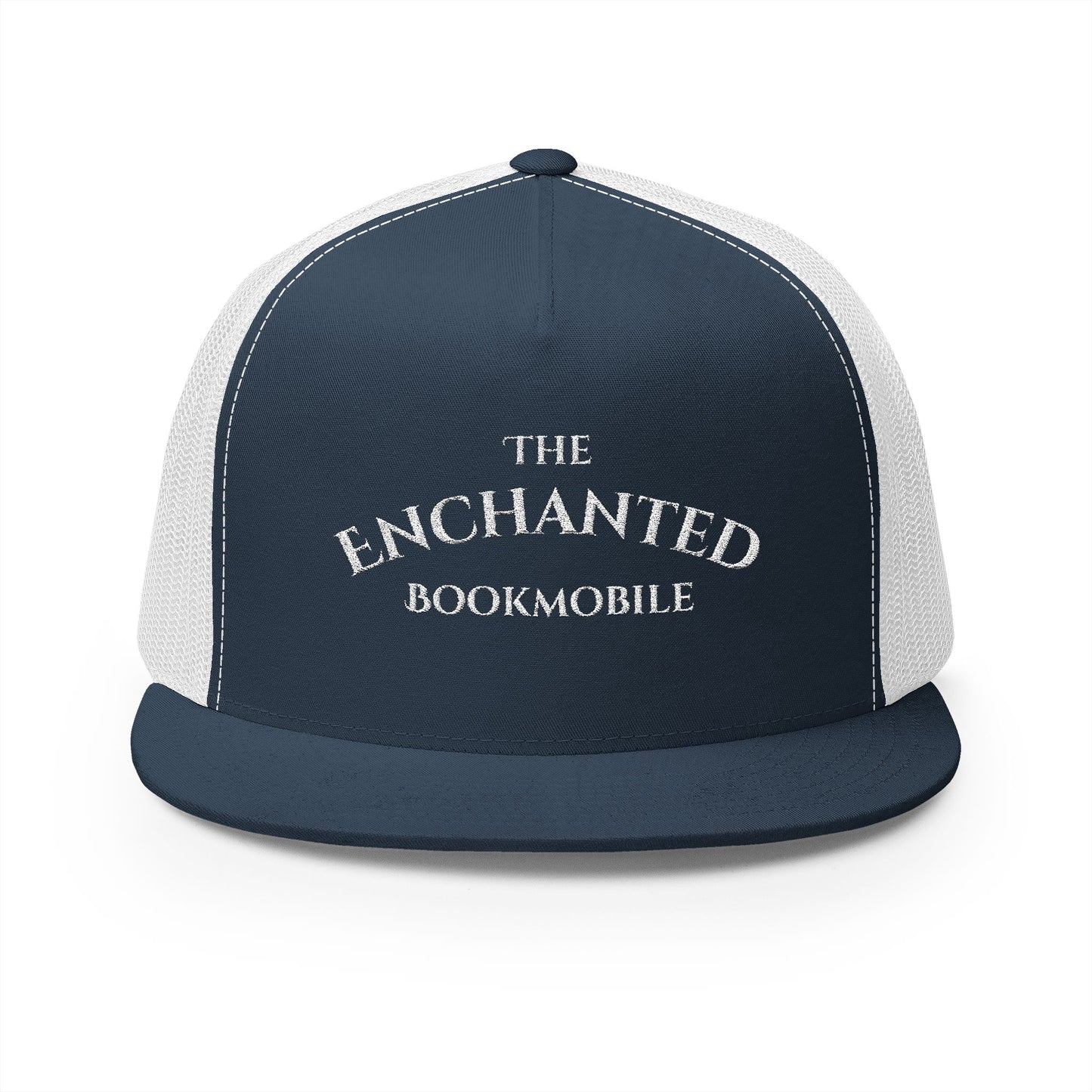Enchanted Bookmobile Trucker Cap (White Embroidery)
