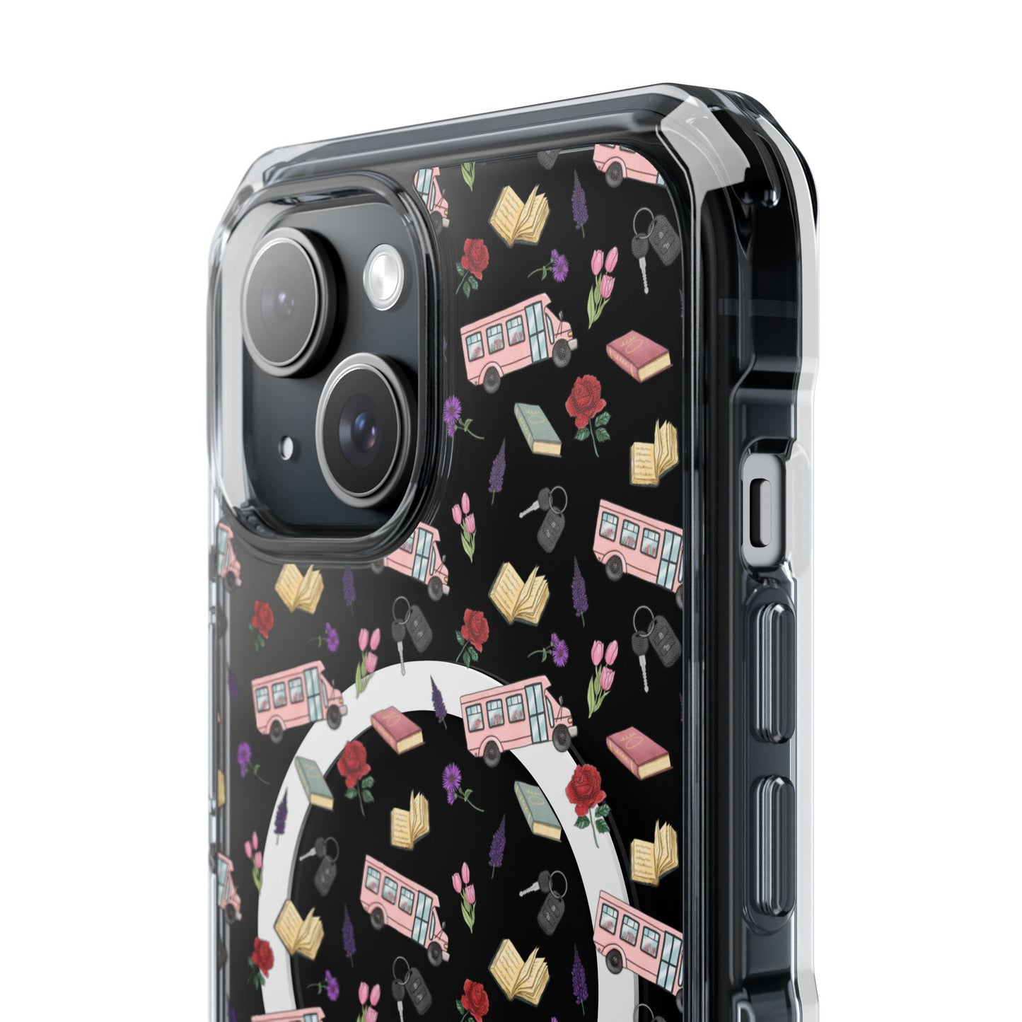 The Enchanted Bookmobile Doodle MagSafe Clear Impact Phone Case