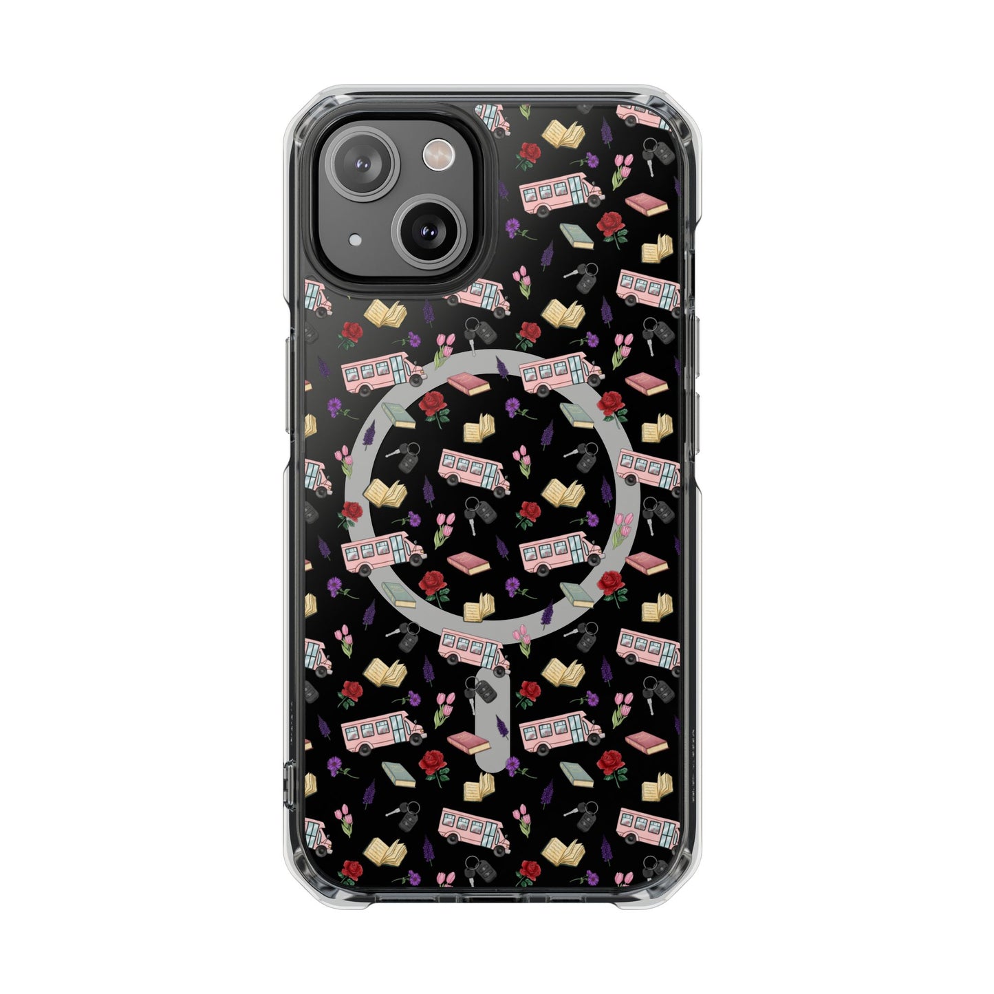 The Enchanted Bookmobile Doodle MagSafe Clear Impact Phone Case
