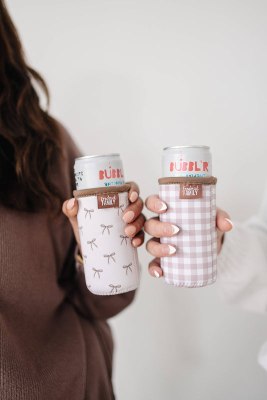 Frederick Family Co. - Slim Can Drink Sleeves- Reusable Neoprene Coolers with Aesthetic Patterns, 12oz Skinny Can Holder for Seltzer Energy Drinks