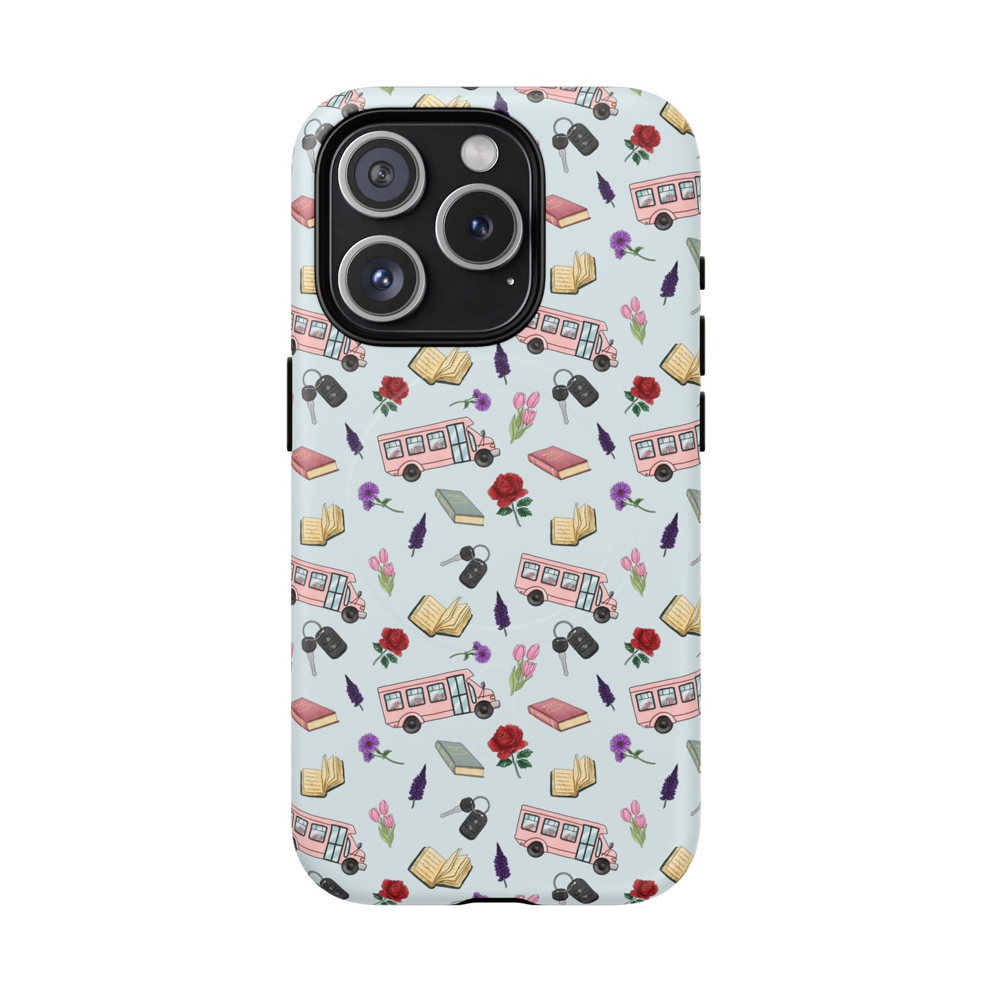 Phone Case — Vintage Book & Travel Pattern Tough Magnetic Case