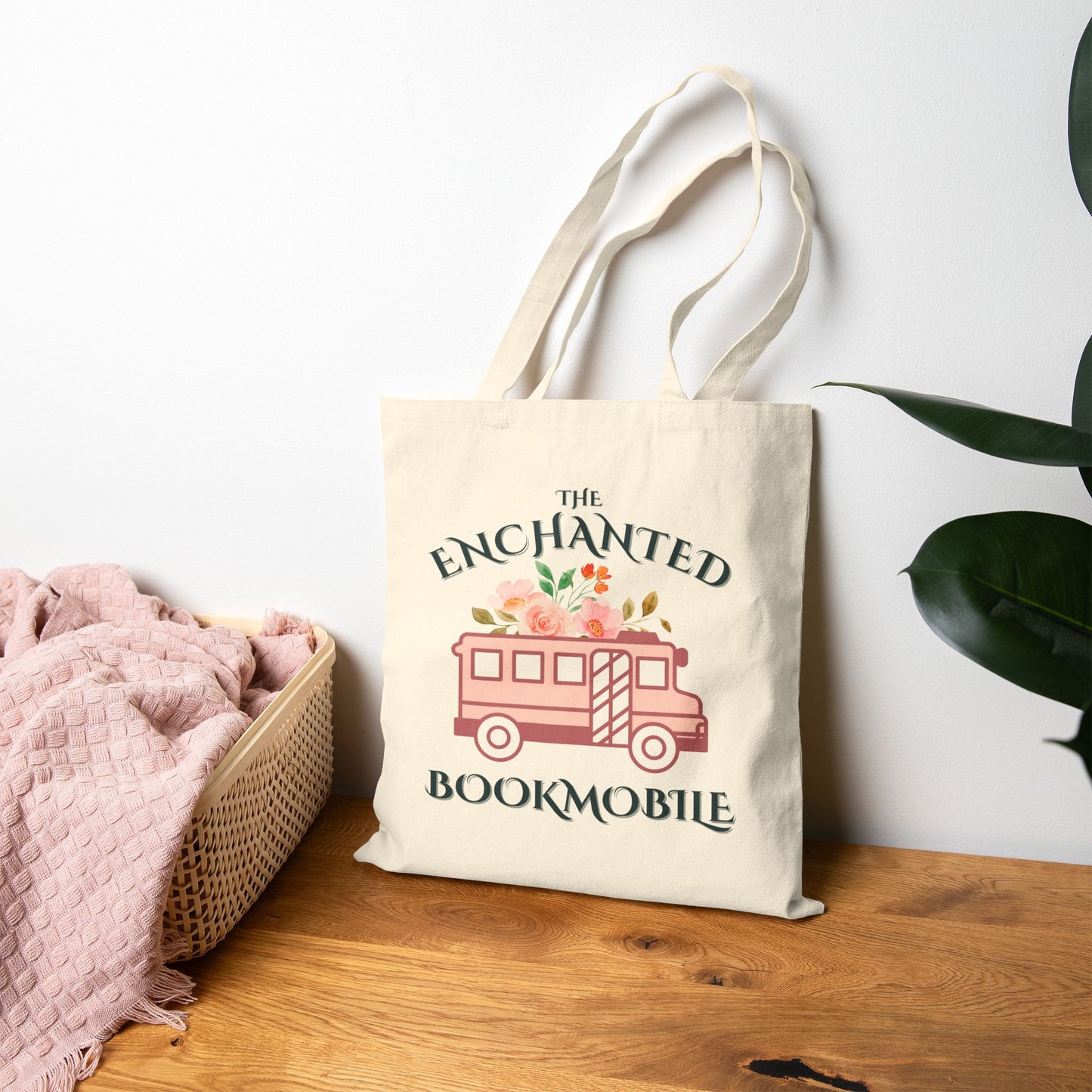 The Enchanted Bookmobile Cotton Canvas Tote Bag