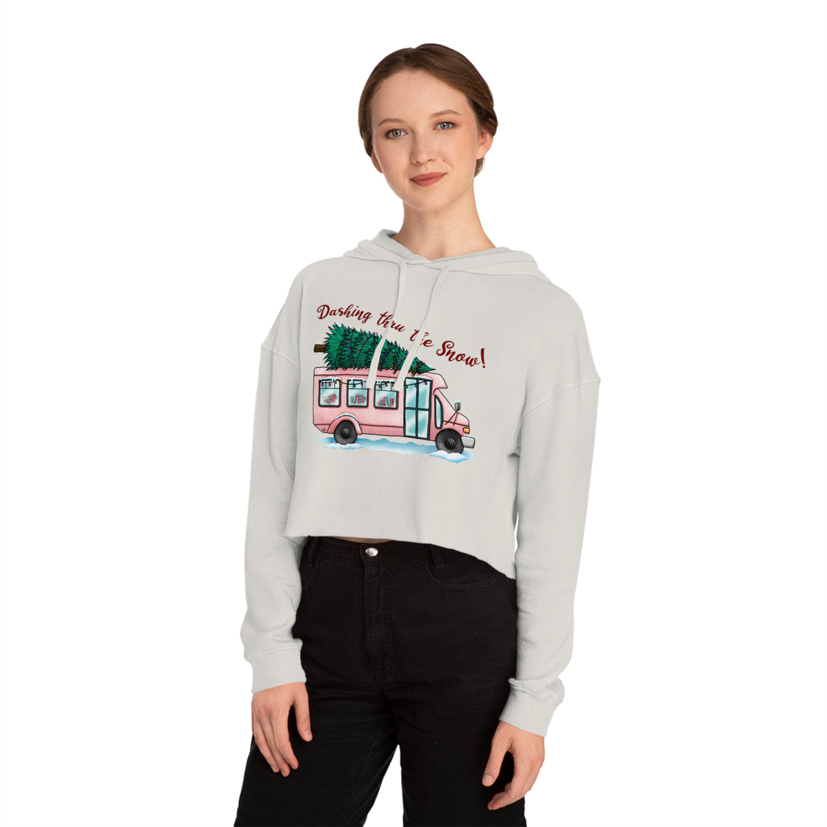 TEB Dashing Through the Snow Cropped Hoodie