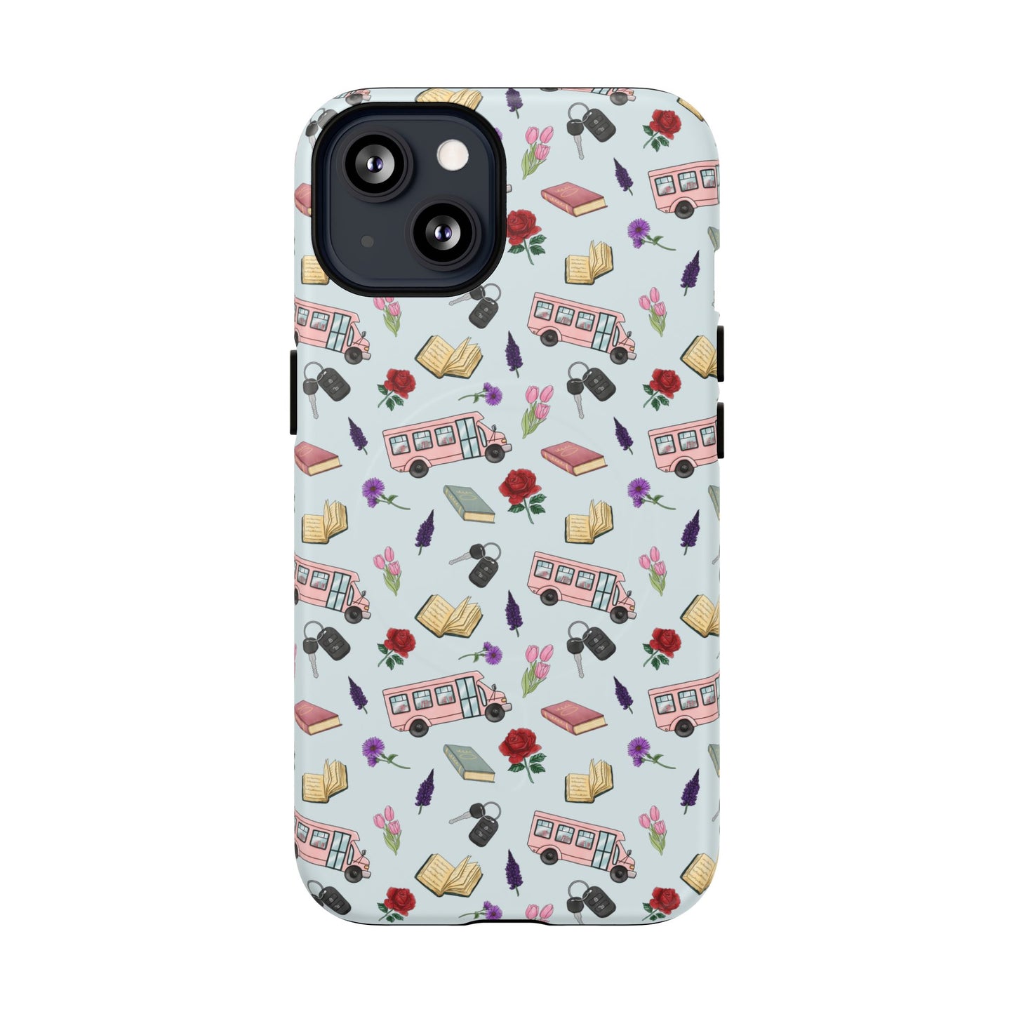 Phone Case — Vintage Book & Travel Pattern Tough Magnetic Case