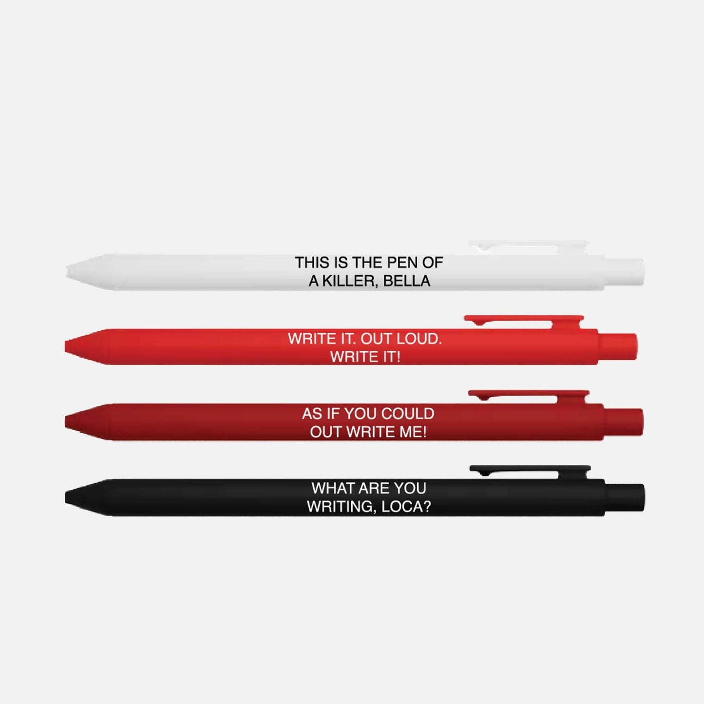 Little Lovelies Studio - Hoa Hoa Season Pen Set – Set of 4 Black Ink Click Pens
