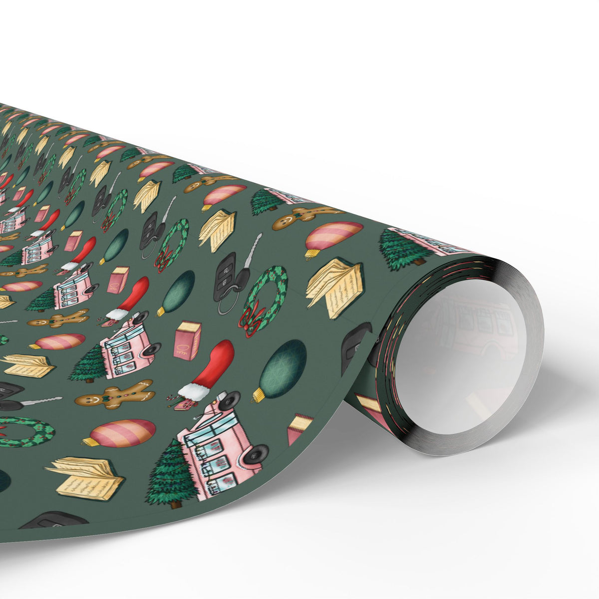 Bookmobile Doodle Wrapping Paper