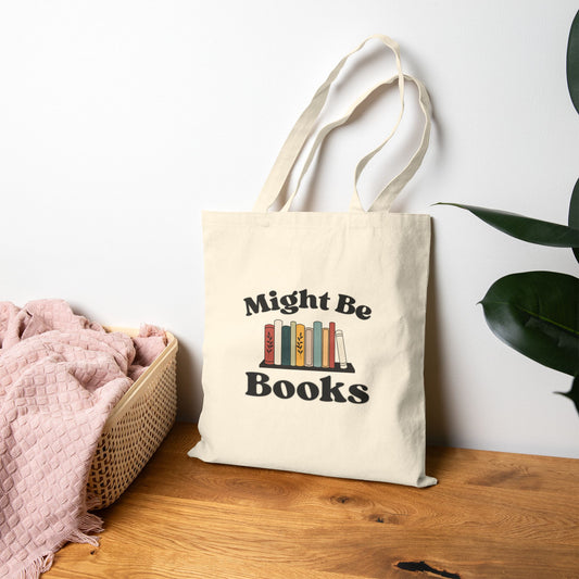 Might be Books, Might be Snacks Cotton Canvas Tote Bag