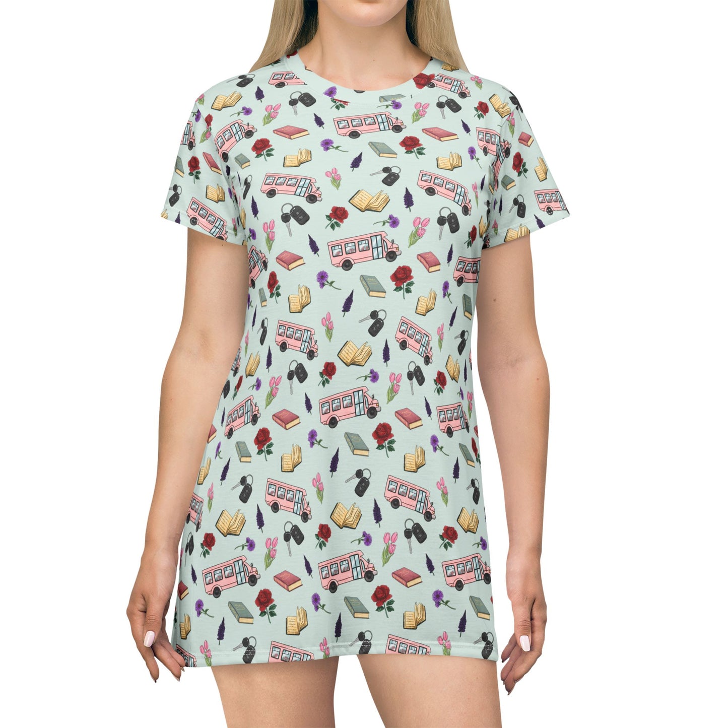 TEB Doodle All-Over Print T‑Shirt Dress