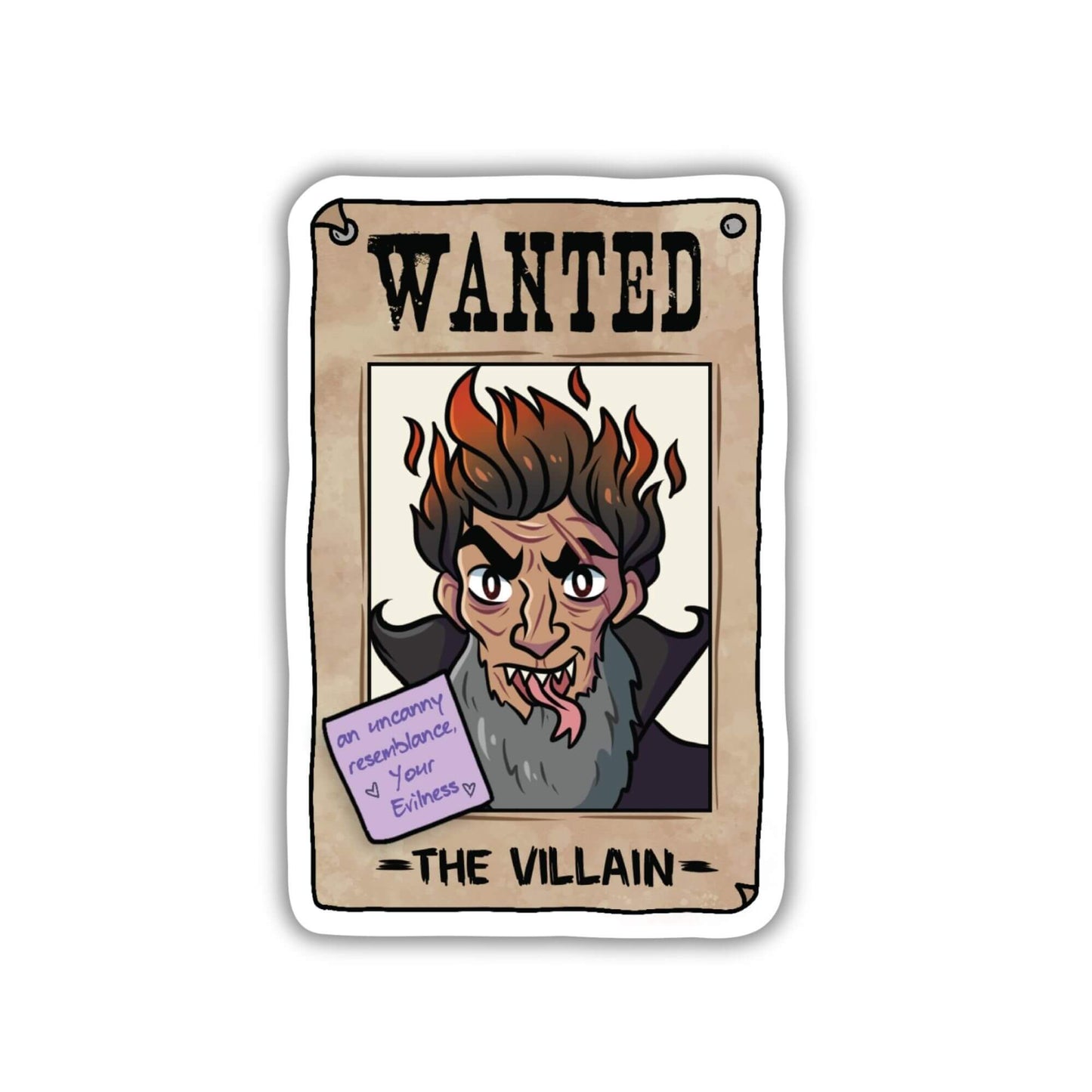 Kingdom of Threads - Villain Wanted Poster Sticker | Assistant to the Villain