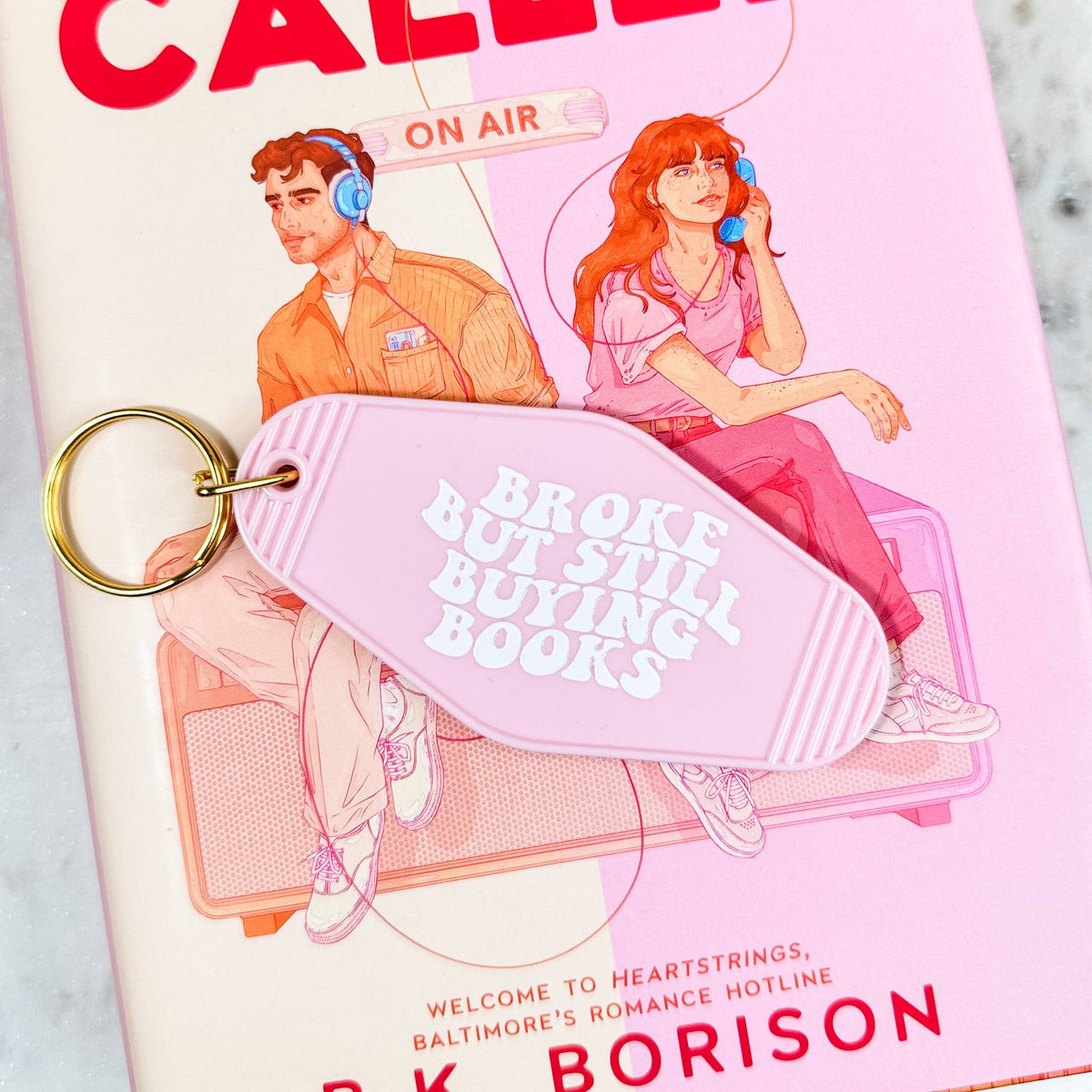 The Swoon Room - Broke But Still Buying Books Motel Keychain