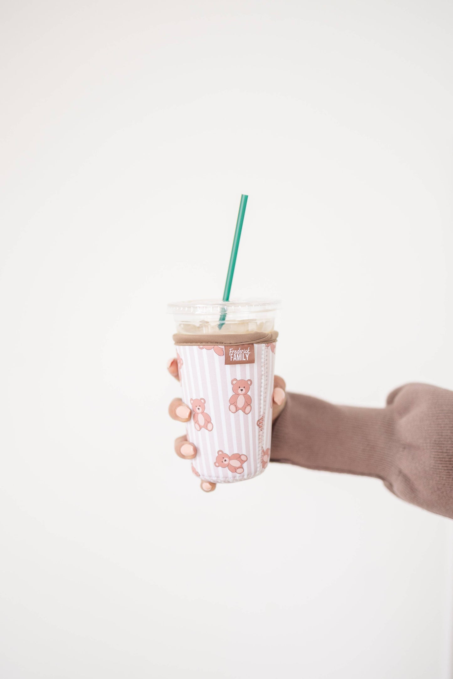 Frederick Family Co. - Reusable Iced Coffee Sleeve, Cute Cup Holder Drink Sleeve, Coffee Lover Gift, Cold Drink Sleeve for Iced Coffee Cups