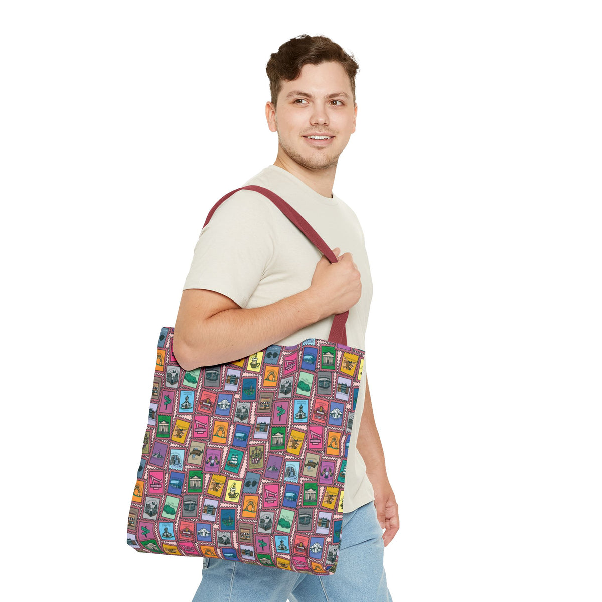 TEB Stamp Pattern Tote Bag