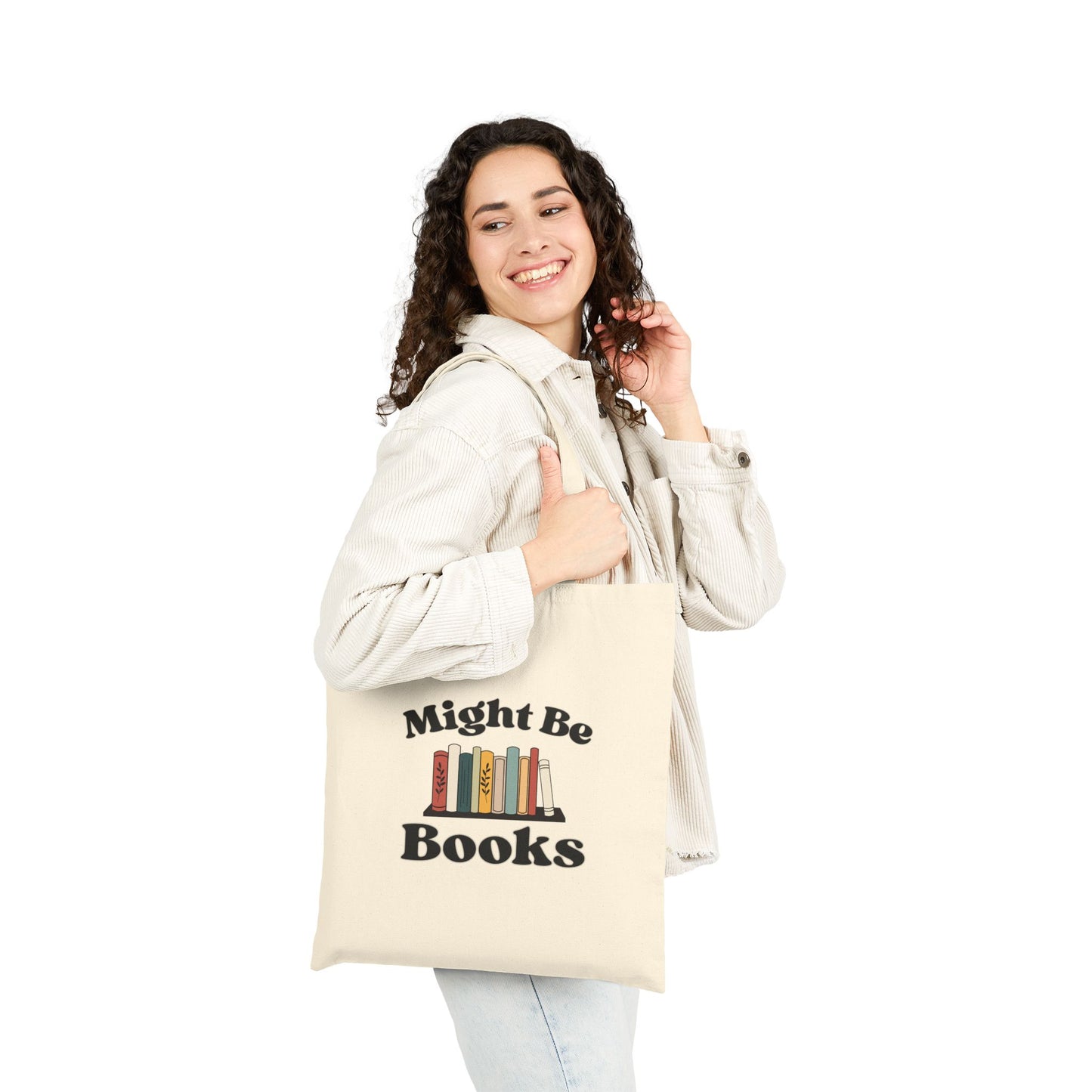 Might be Books, Might be Snacks Cotton Canvas Tote Bag
