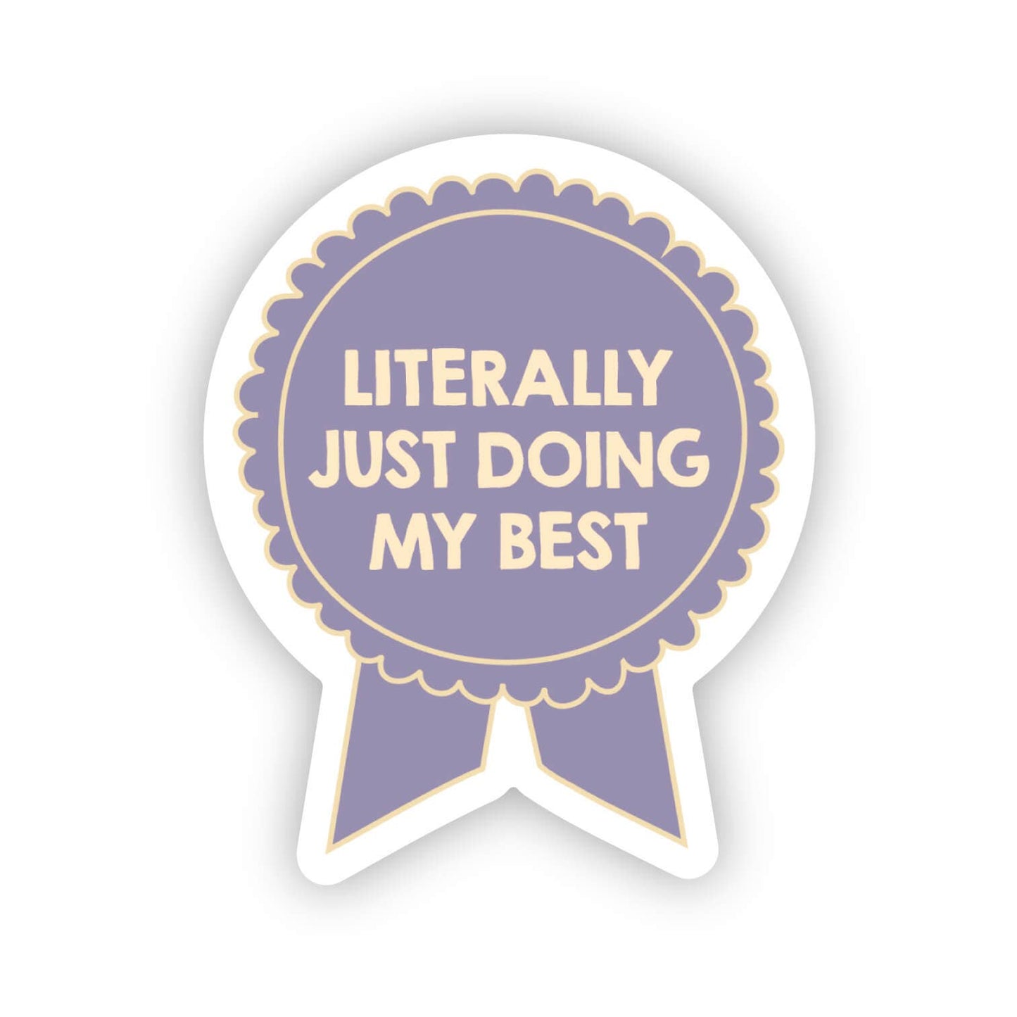 SHEWOLF Designs - Sticker: Just Doing My Best Cute Ribbon Award