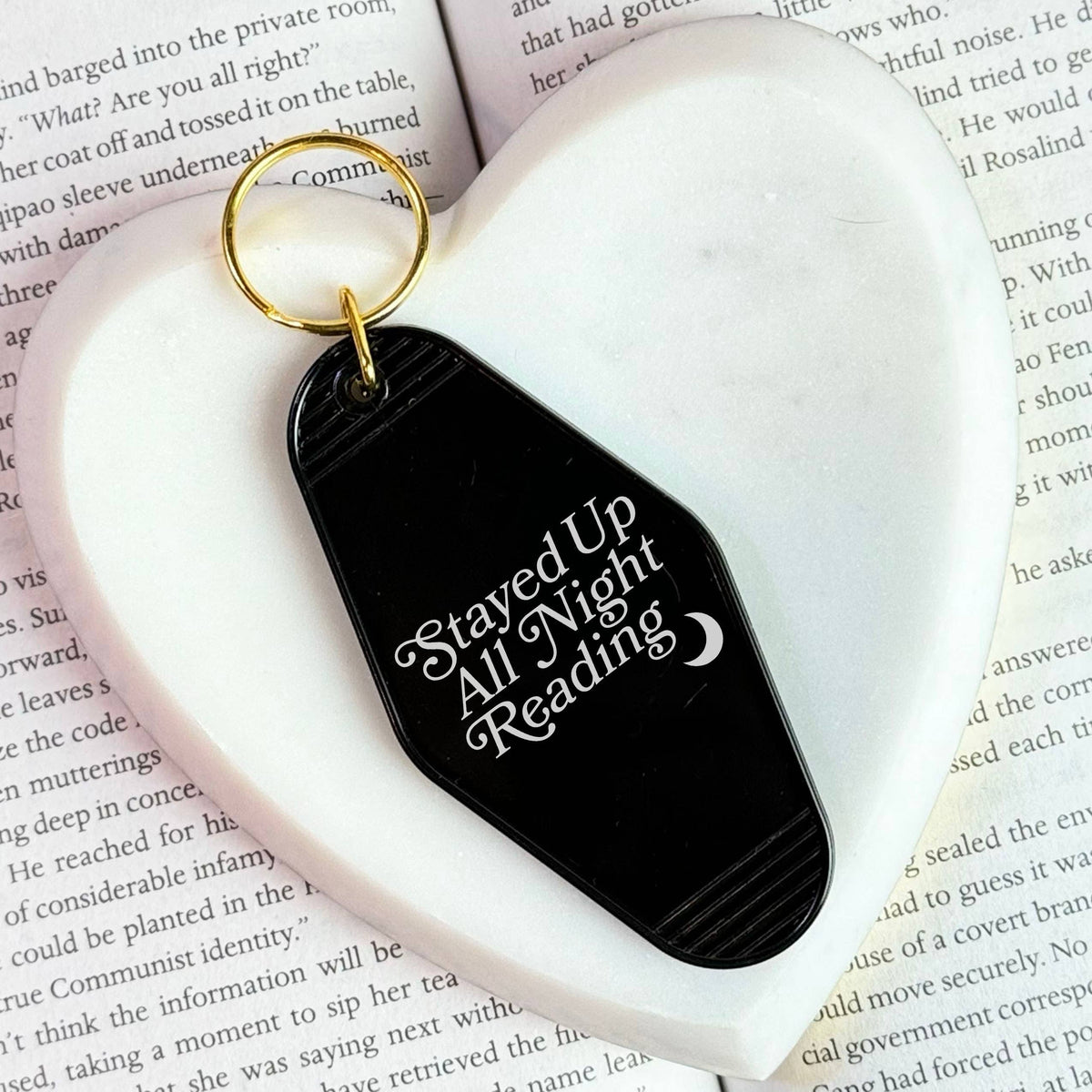 The Swoon Room - Stayed Up All Night Reading Motel Keychain