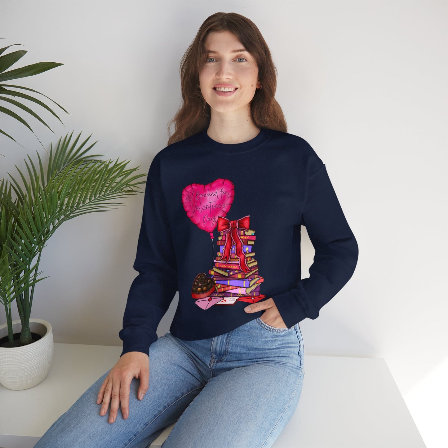 All Booked for Valentine's Crewneck Sweatshirt