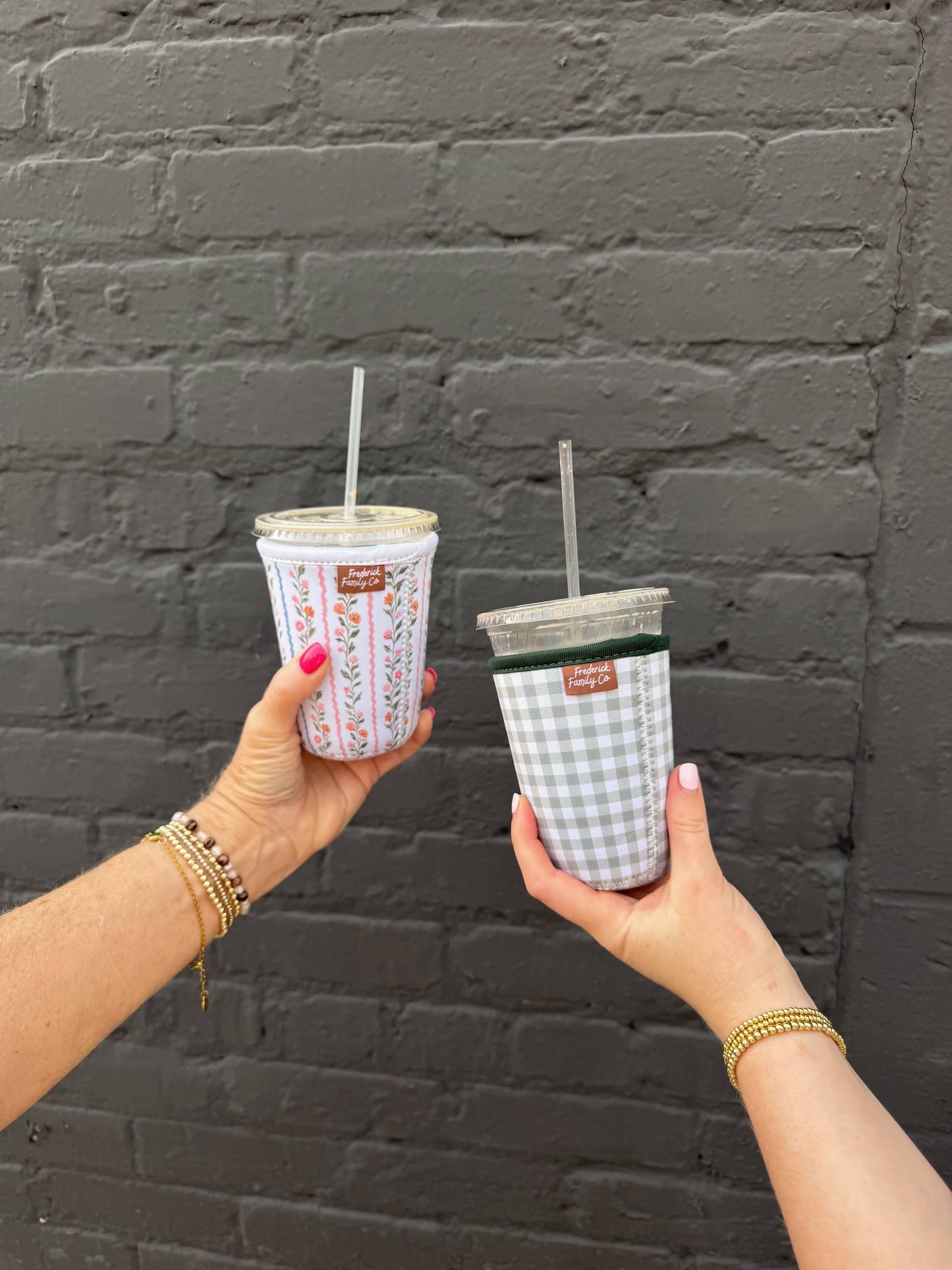 Frederick Family Co. - Reusable Iced Coffee Sleeve, Cute Cup Holder Drink Sleeve, Coffee Lover Gift, Cold Drink Sleeve for Iced Coffee Cups