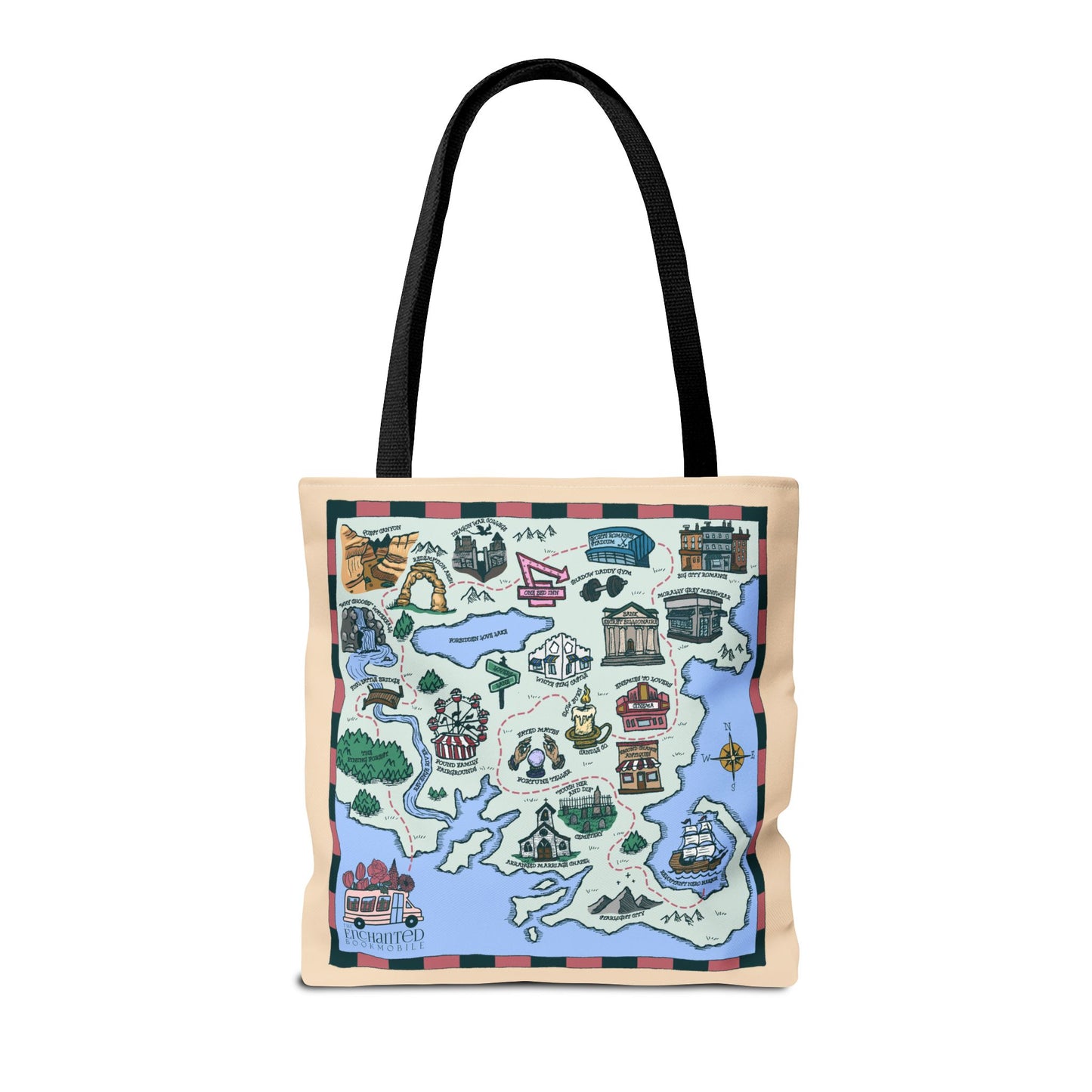 Bookish Map Tote Bag