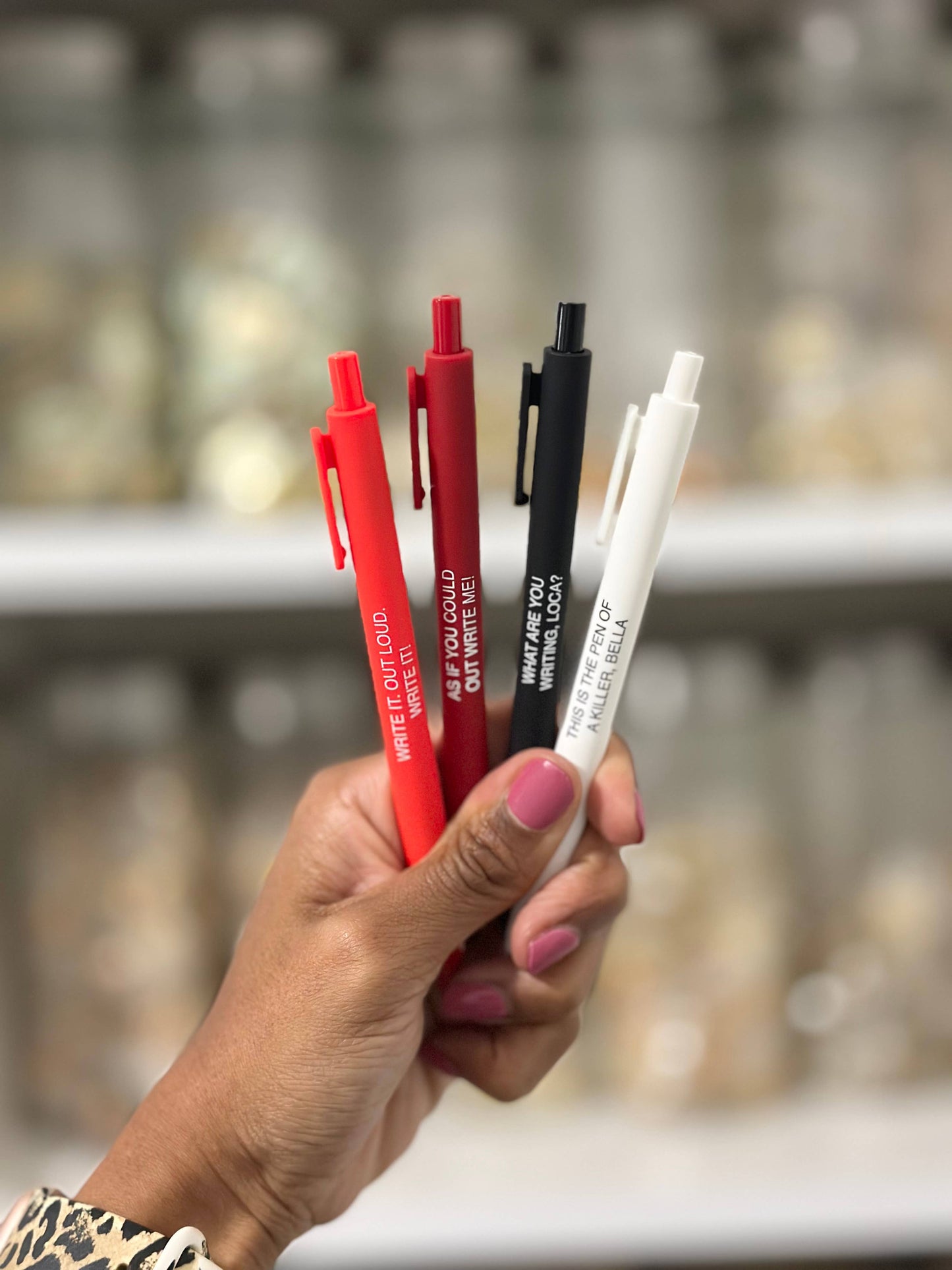 Little Lovelies Studio - Hoa Hoa Season Pen Set – Set of 4 Black Ink Click Pens