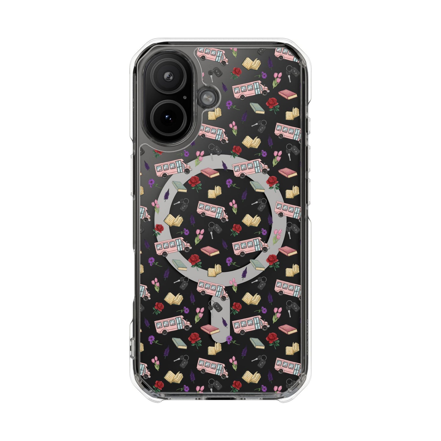 The Enchanted Bookmobile Doodle MagSafe Clear Impact Phone Case