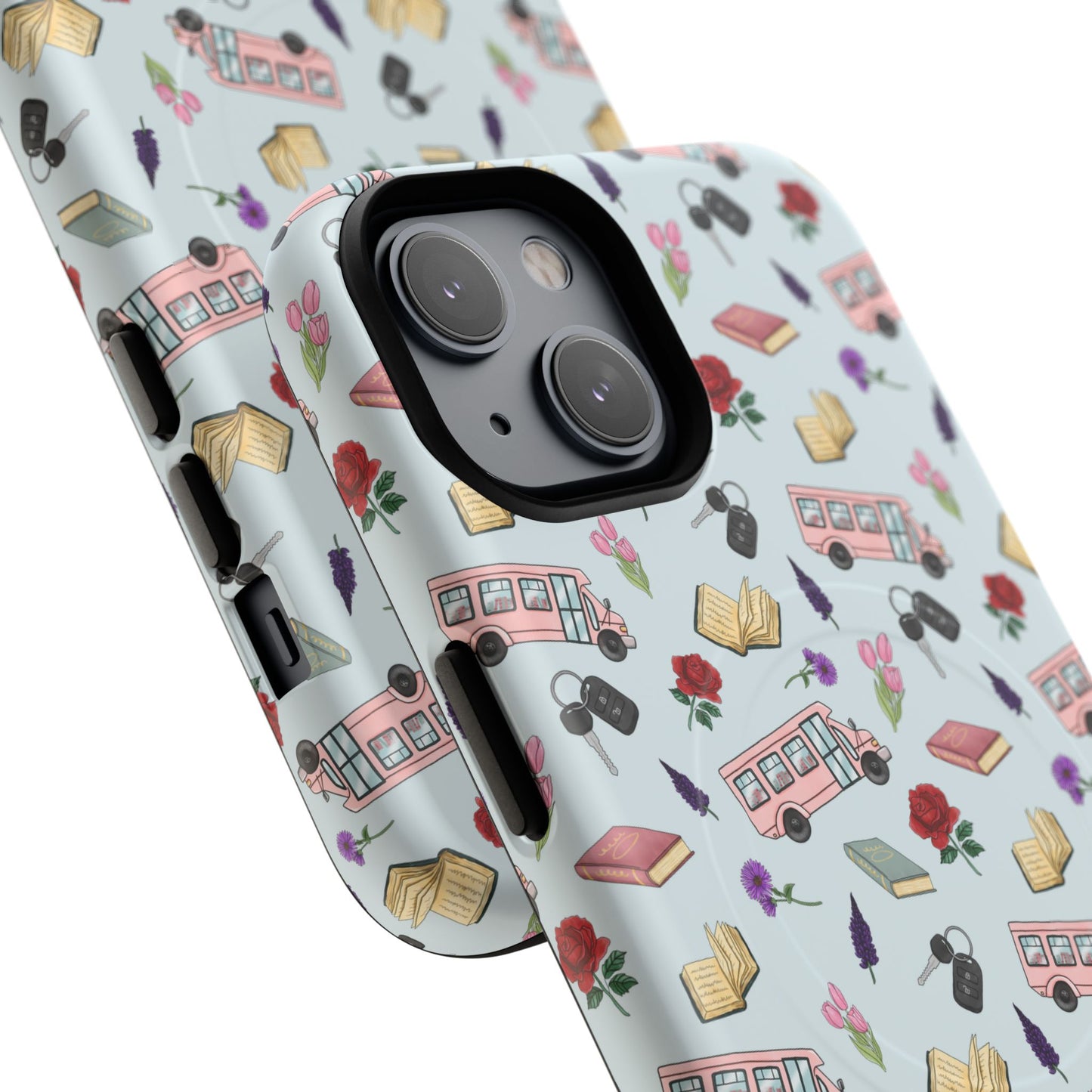 Phone Case — Vintage Book & Travel Pattern Tough Magnetic Case
