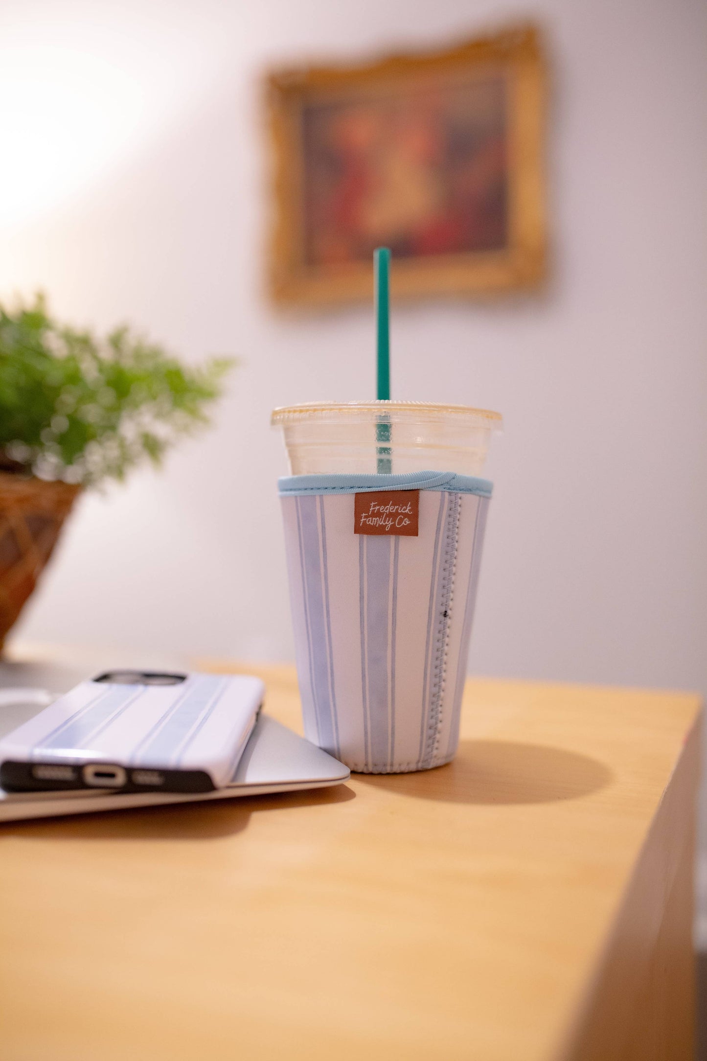Frederick Family Co. - Reusable Iced Coffee Sleeve, Cute Cup Holder Drink Sleeve, Coffee Lover Gift, Cold Drink Sleeve for Iced Coffee Cups