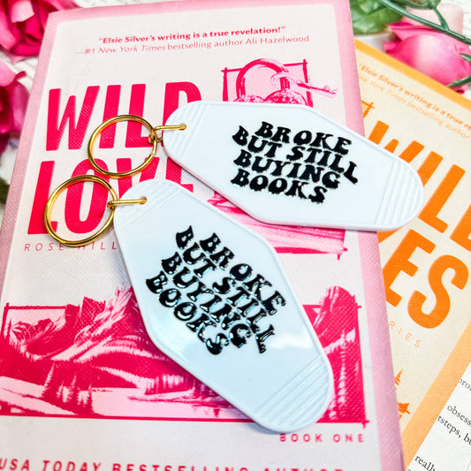 The Swoon Room - Broke But Still Buying Books Motel Keychain
