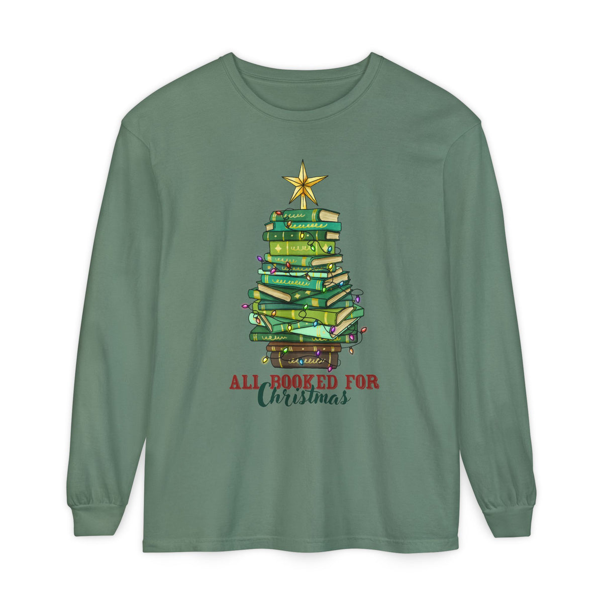 All Booked for Christmas Long Sleeve Tee