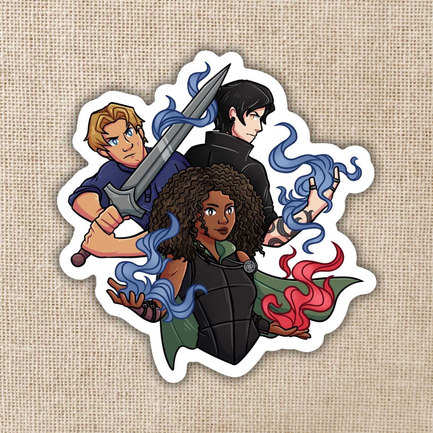 Kingdom of Threads - Bree, Nick & Sel Sticker | Legendborn