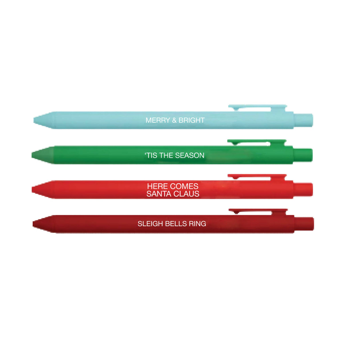 Little Lovelies Studio - Holiday Cheer Pen Set – 4-Pack Festive Christmas Pens