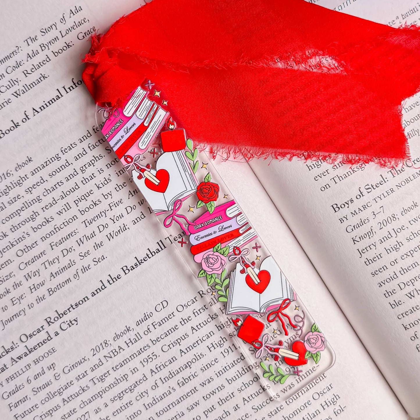 Dark Romance Acrylic Bookmark - Book Store Valentine's Gift