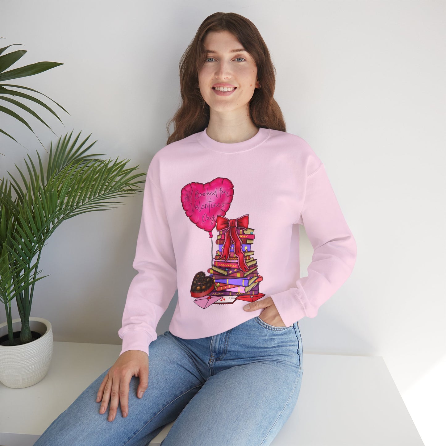 All Booked for Valentine's Crewneck Sweatshirt