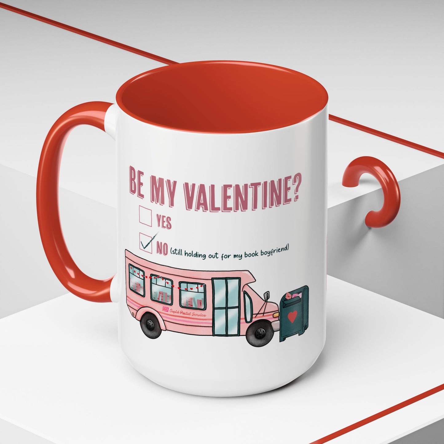 Be my Valentine Pink Bus Coffee Mug