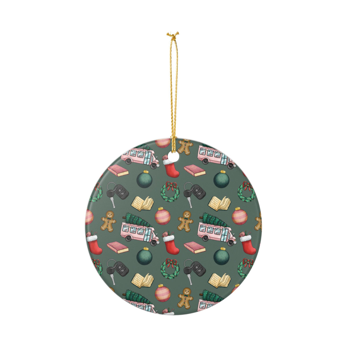 Bookmobile Doodle Ornament