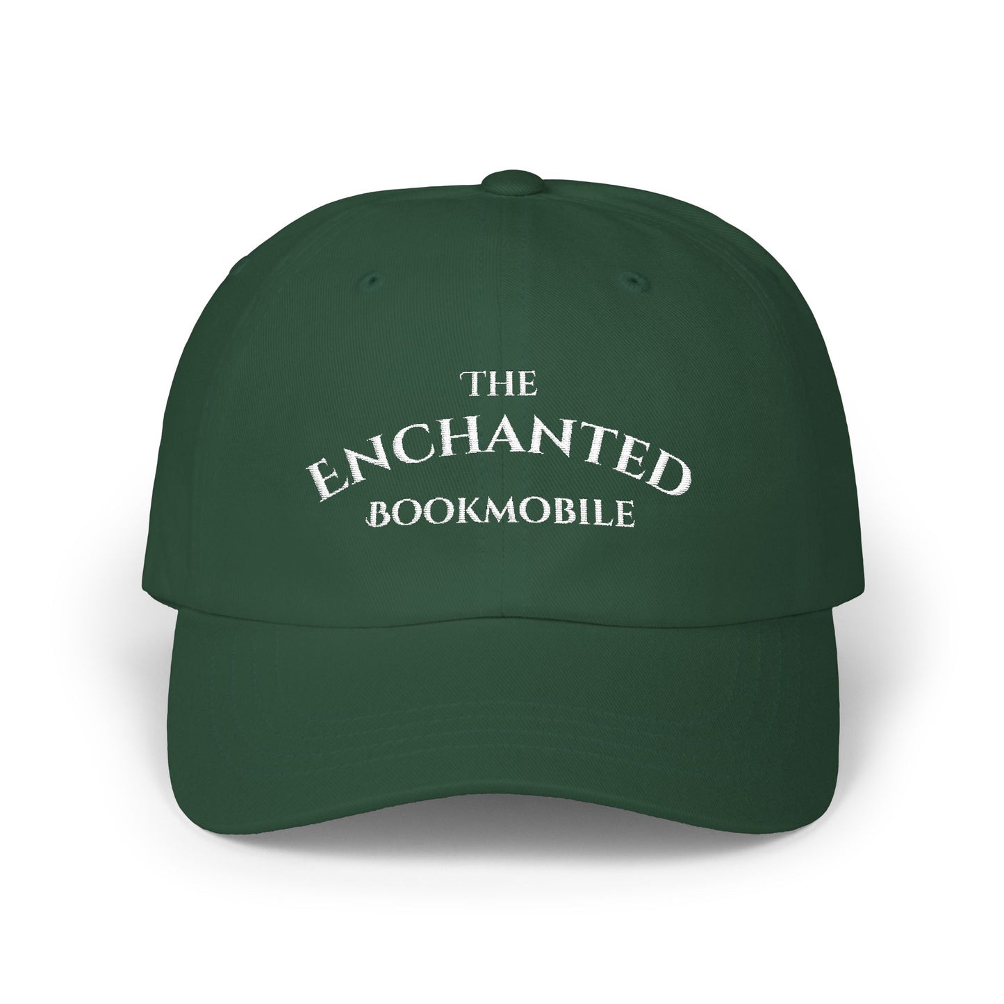 Enchanted Bookmobile Embroidered Cap (Black, Navy, Spruce)