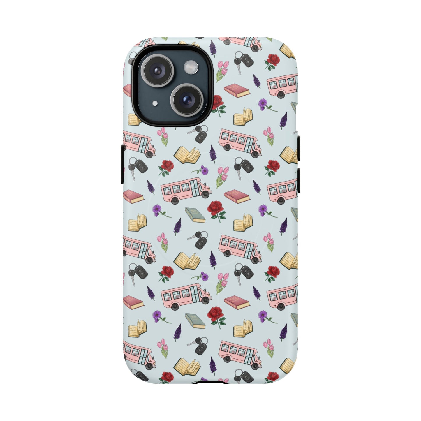 Phone Case — Vintage Book & Travel Pattern Tough Magnetic Case