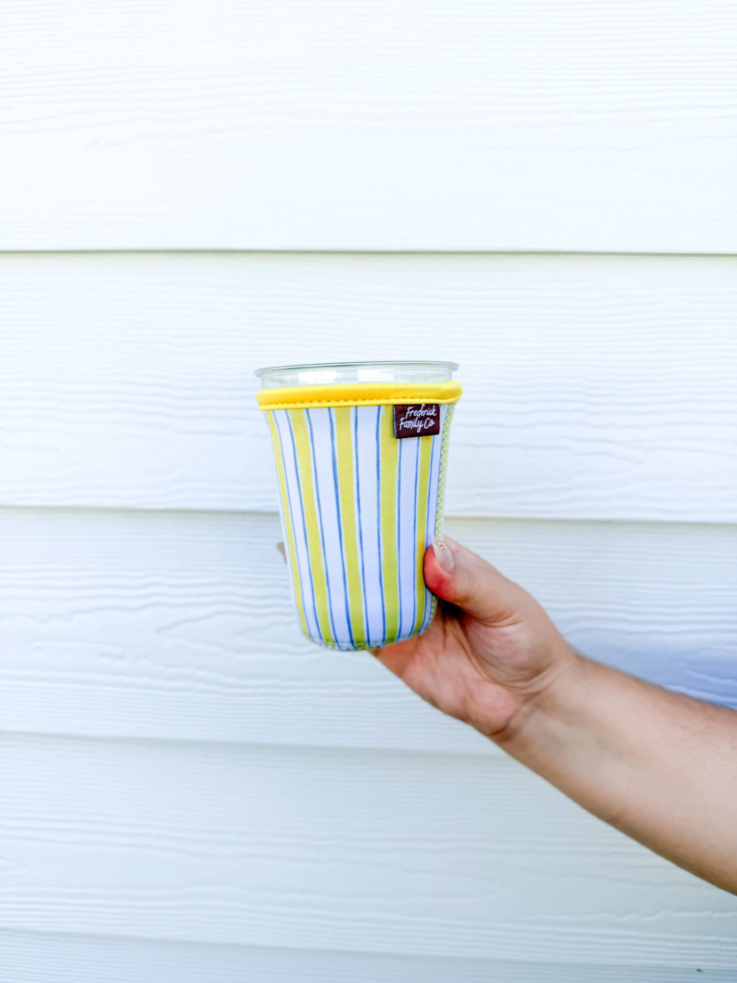 Frederick Family Co. - Reusable Iced Coffee Sleeve, Cute Cup Holder Drink Sleeve, Coffee Lover Gift, Cold Drink Sleeve for Iced Coffee Cups