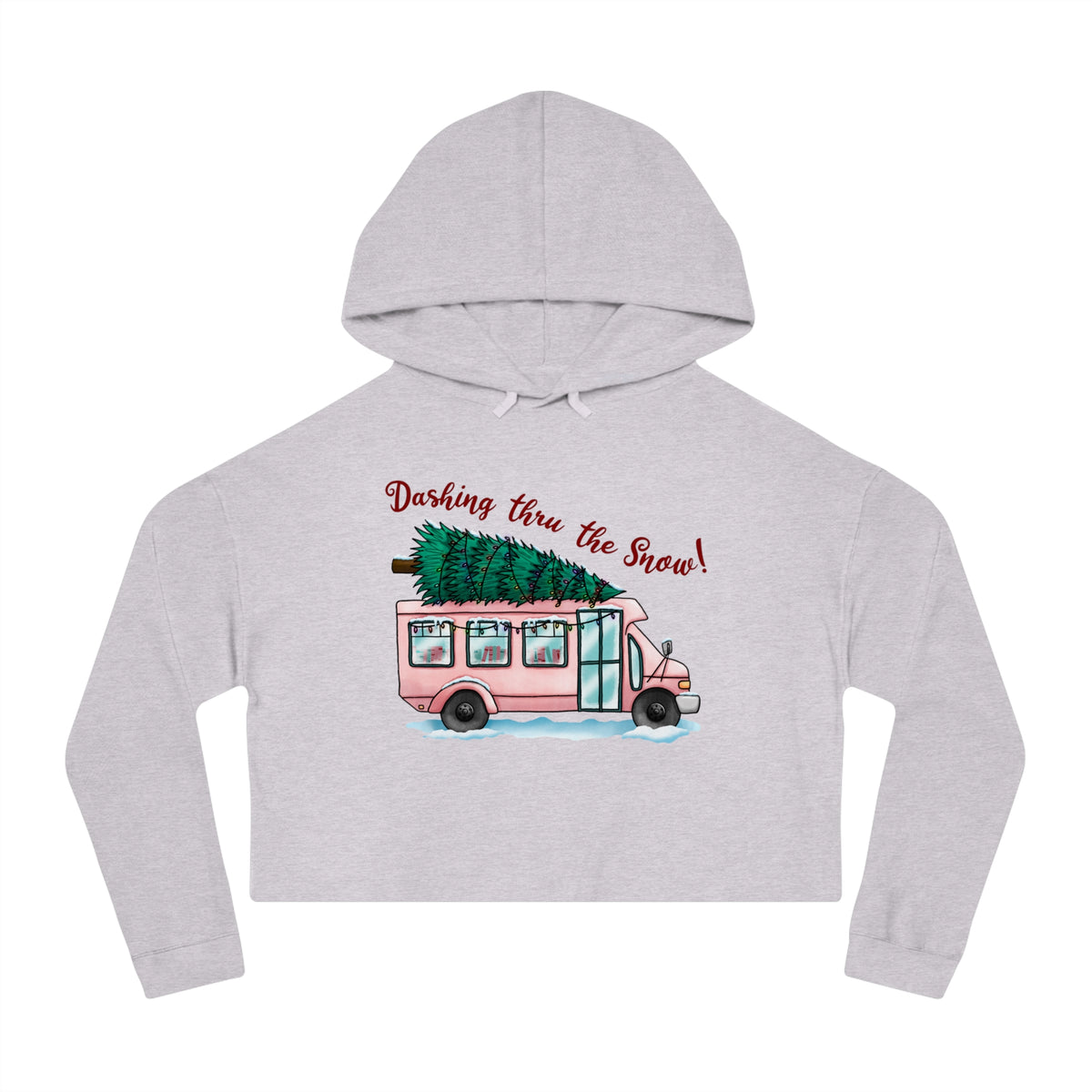 TEB Dashing Through the Snow Cropped Hoodie