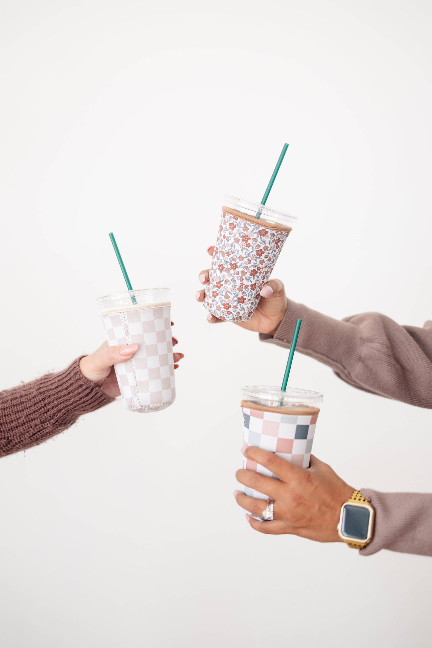 Frederick Family Co. - Reusable Iced Coffee Sleeve, Cute Cup Holder Drink Sleeve, Coffee Lover Gift, Cold Drink Sleeve for Iced Coffee Cups