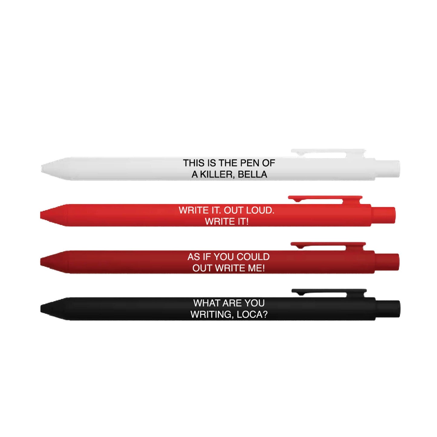 Little Lovelies Studio - Hoa Hoa Season Pen Set – Set of 4 Black Ink Click Pens