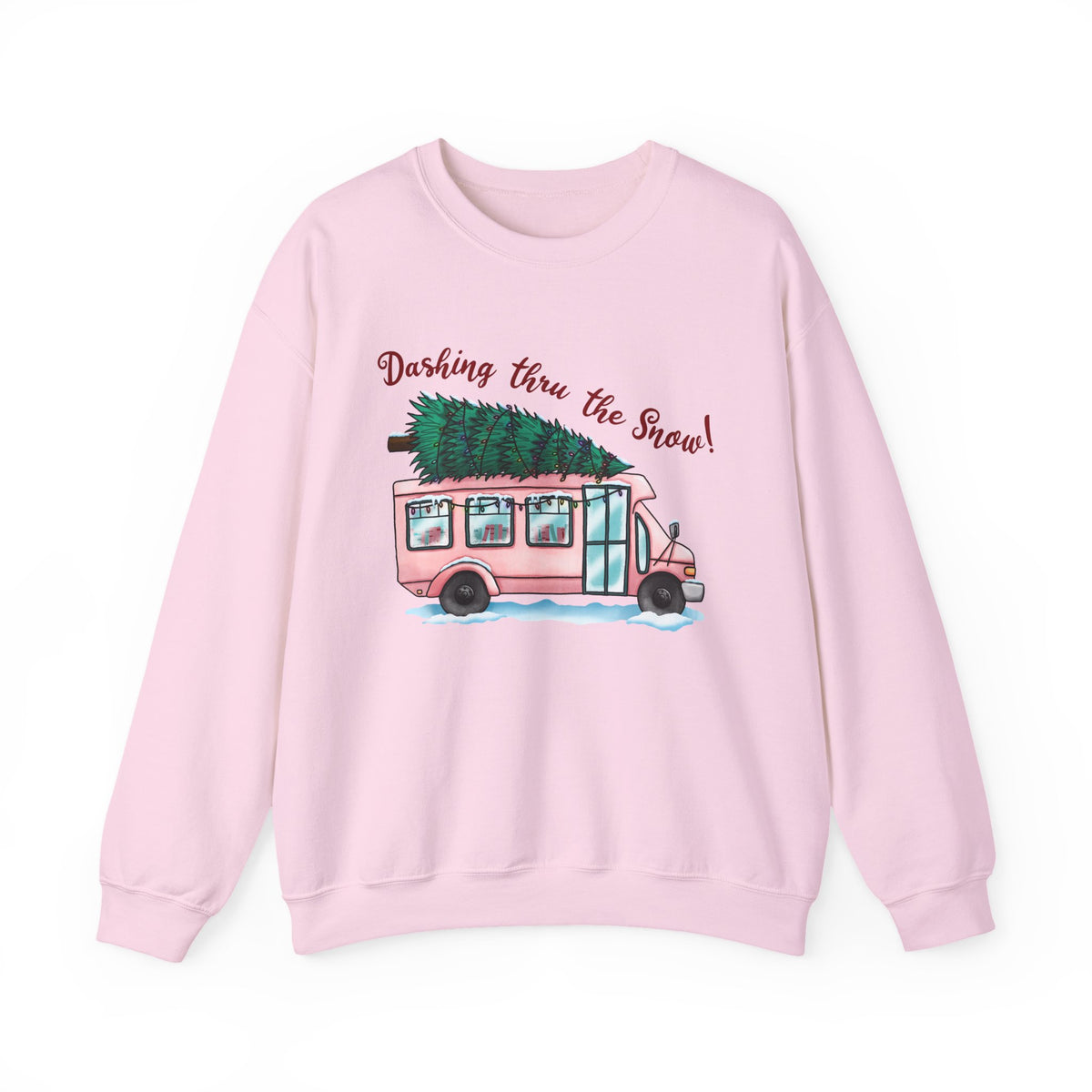 Crewneck Sweatshirt — "Dashing Thru the Snow" Christmas Sweatshirt