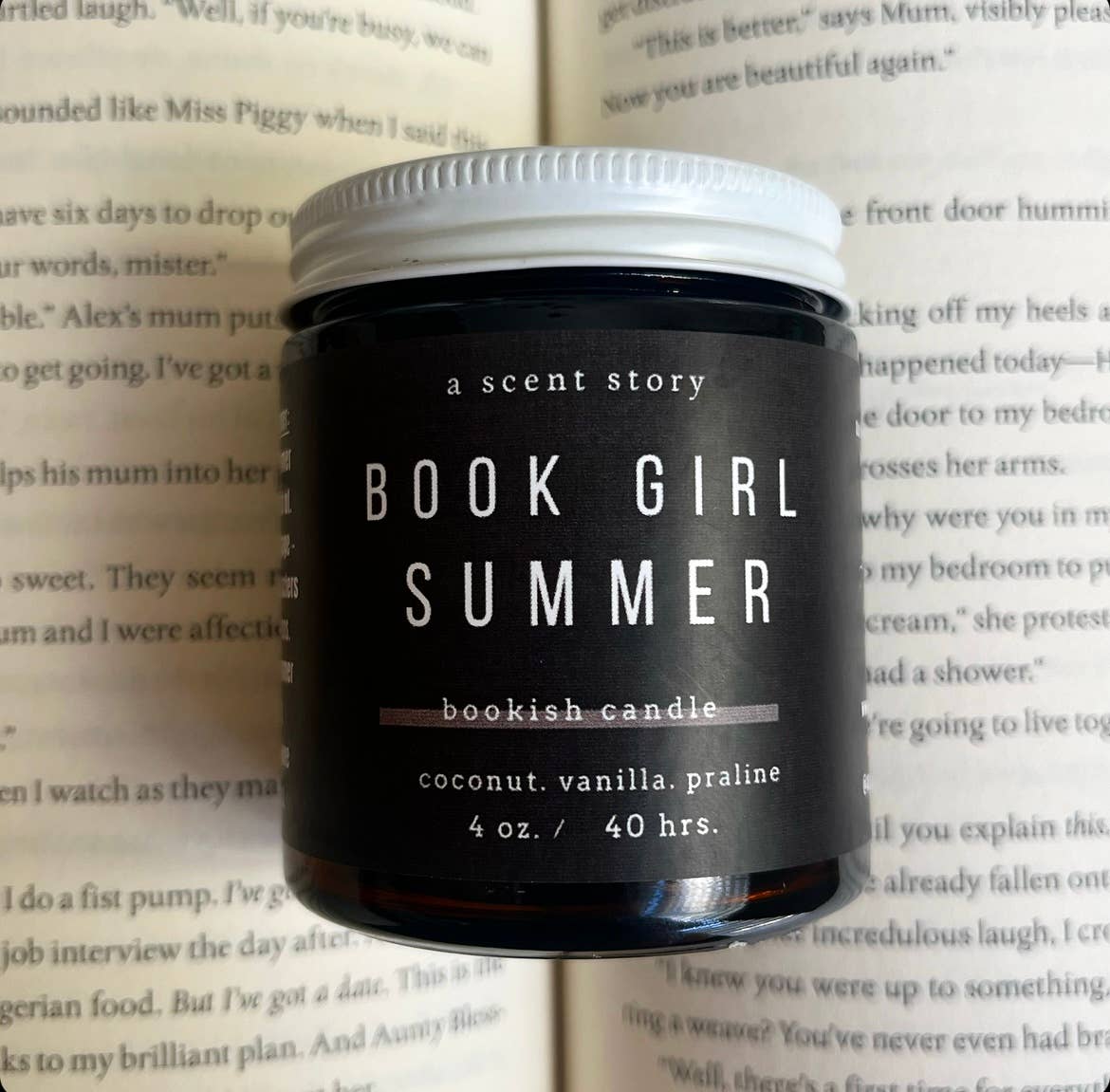 A Scent Story Candle Co - Book Girl Summer -  Bookish Candle | Book Themed Candle