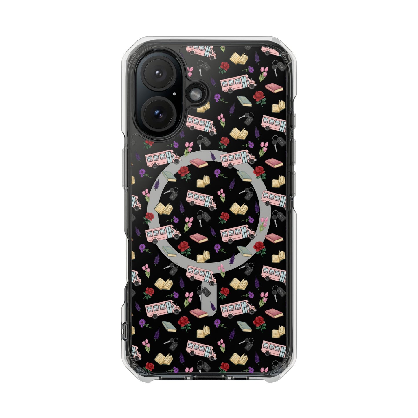 The Enchanted Bookmobile Doodle MagSafe Clear Impact Phone Case